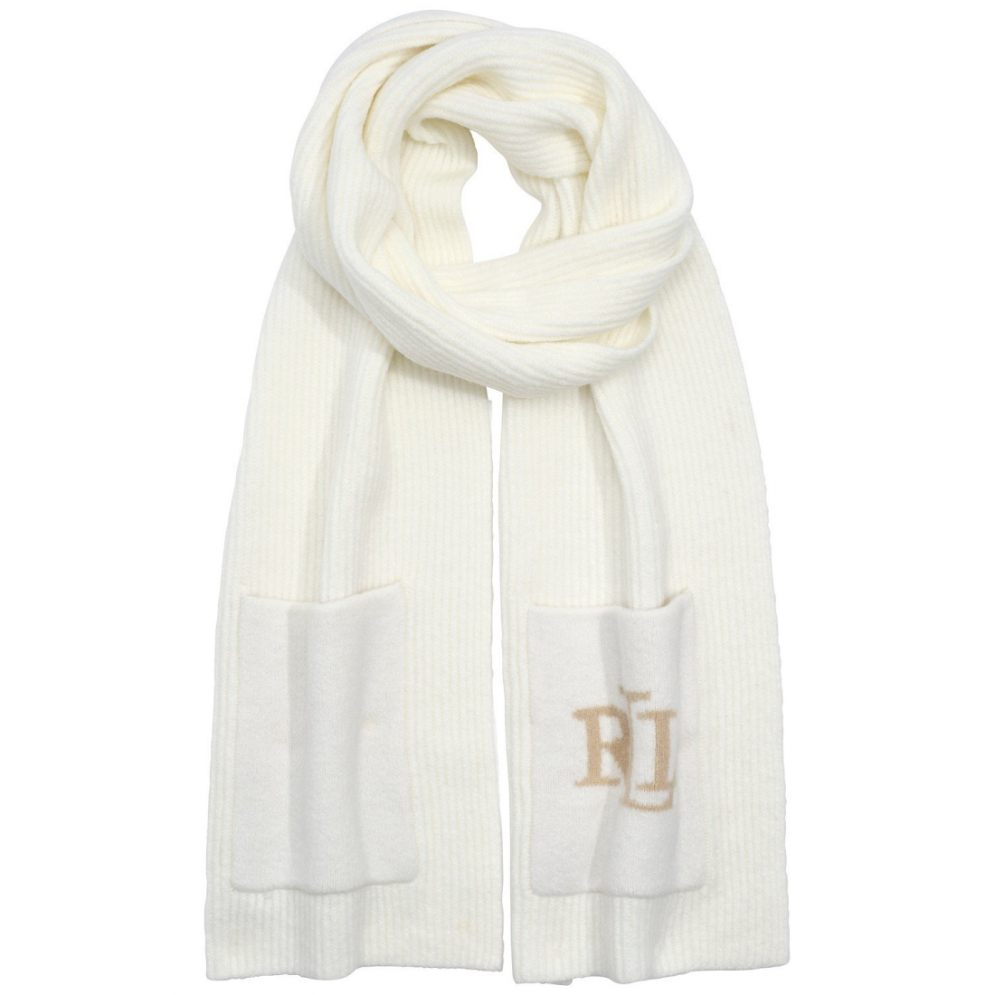 Women's 'Fisherman Rib with Logo Pocket' Scarf