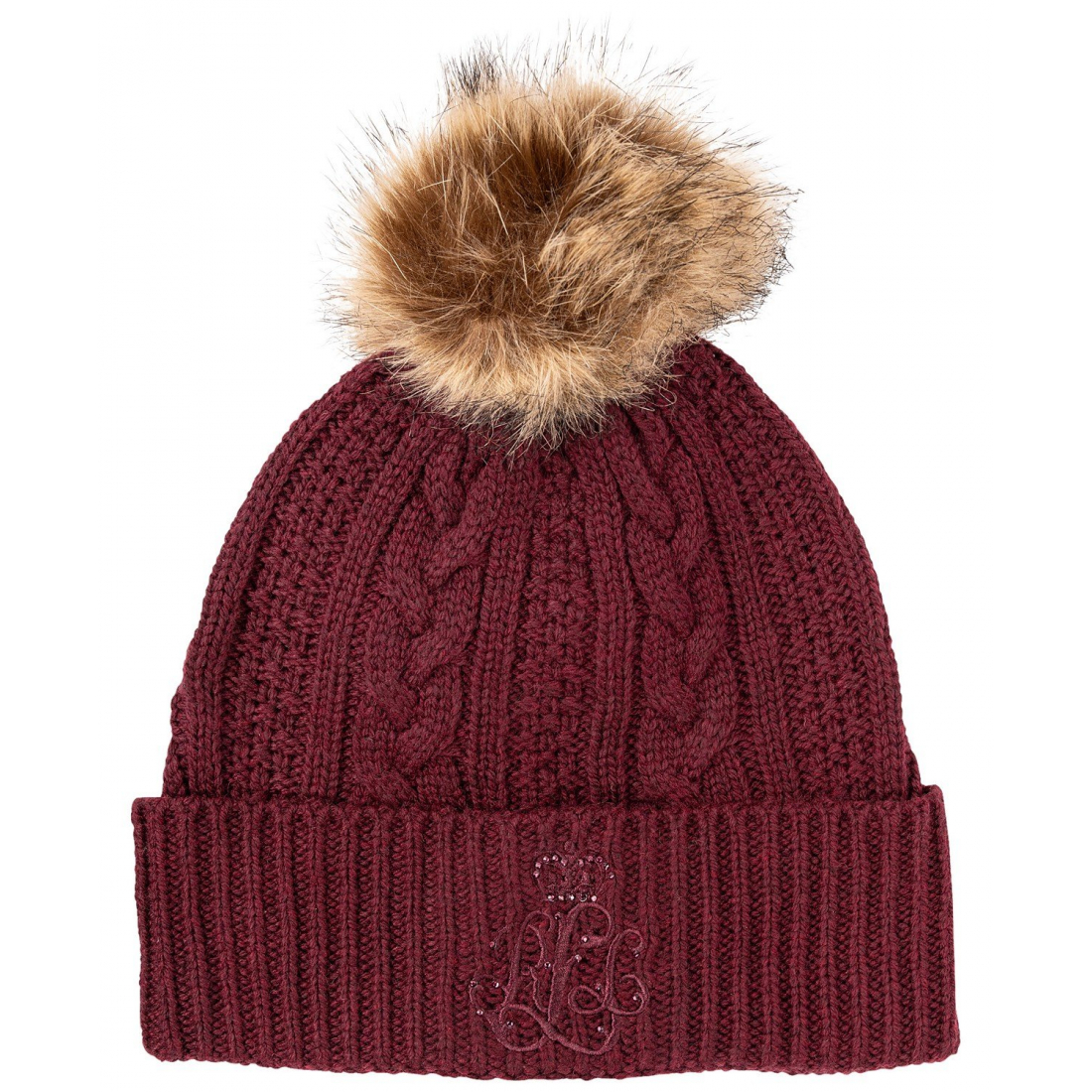 Women's 'Cable with Direct Embroidery and Stones' Beanie