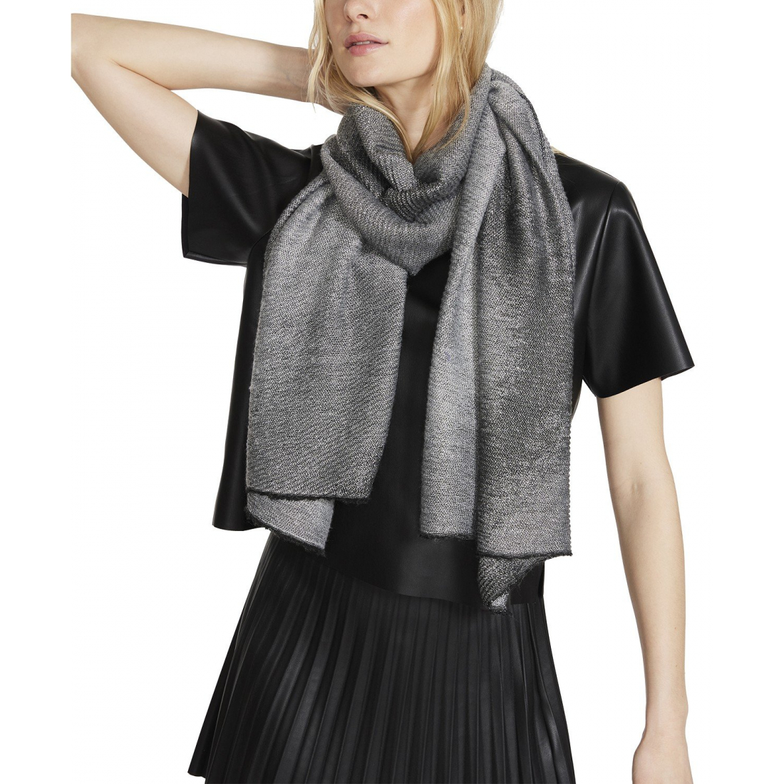 Women's 'Frayed Edge Pleat' Scarf