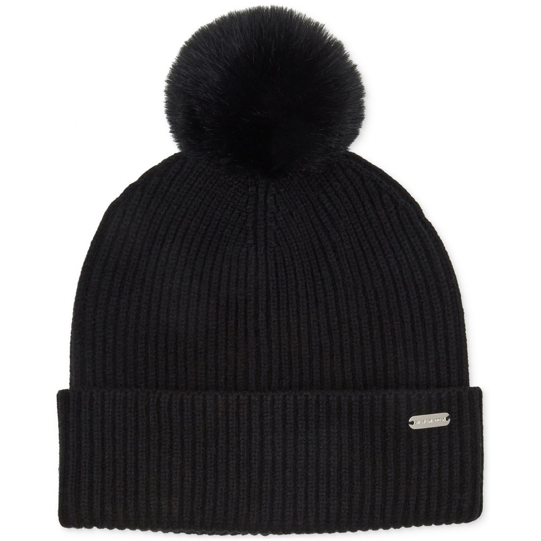 Women's 'Ribbed Furry Pom Pom' Beanie