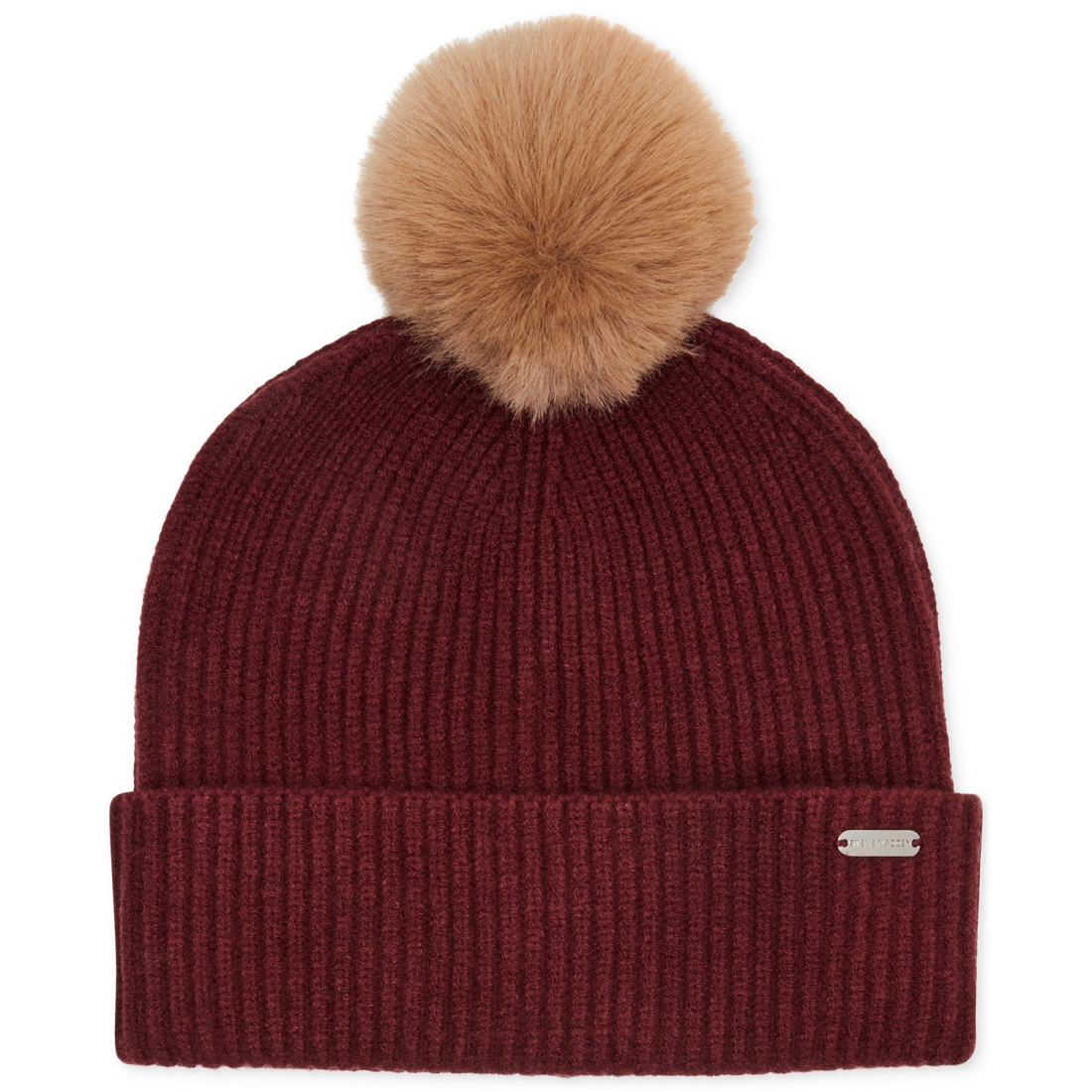 Women's 'Ribbed Furry Pom Pom' Beanie