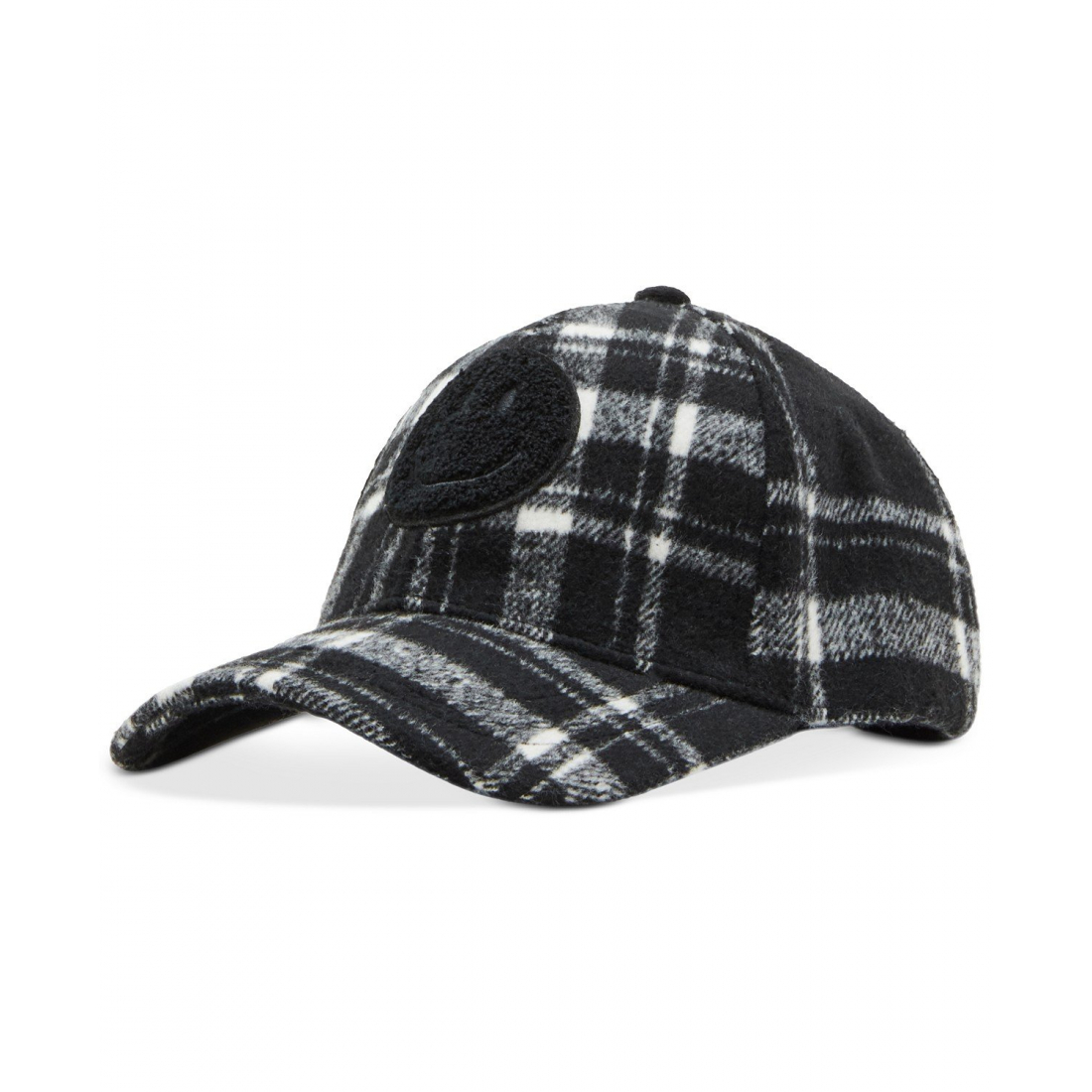 Women's 'Smiley Face Patch Plaid' Baseball Cap