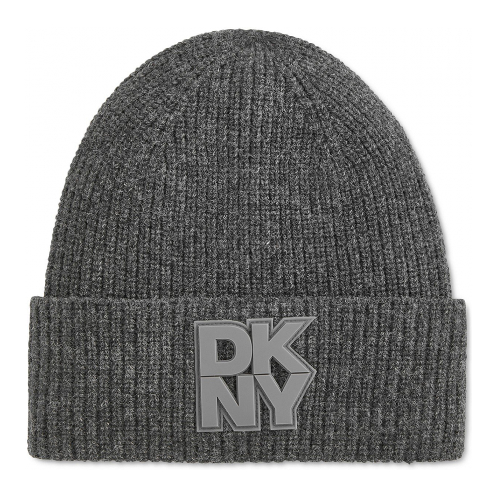 Women's 'Supersoft Ribbed Logo Patch' Beanie