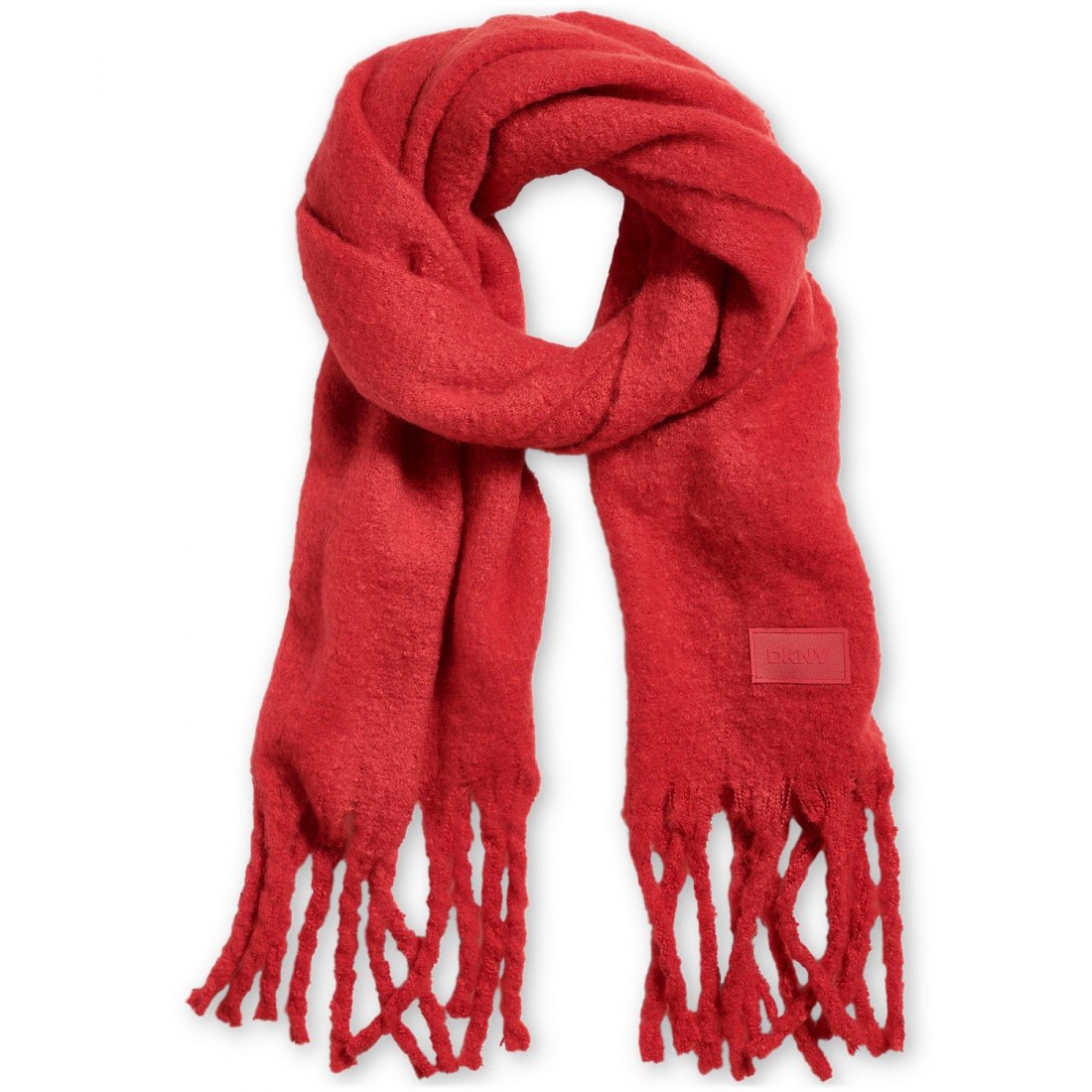 'Fluffy Solid Fringe-Trim Blanket' Halstuch für Damen