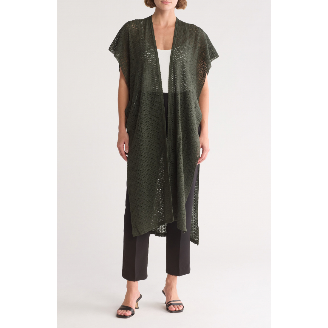 Women's 'Open Weave Tacked' Ruana