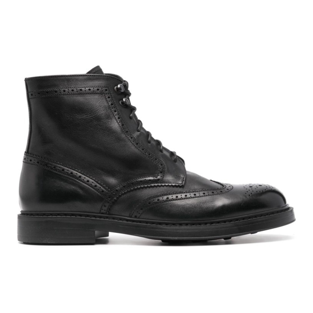 Men's 'Perforated-Design' Combat Boots