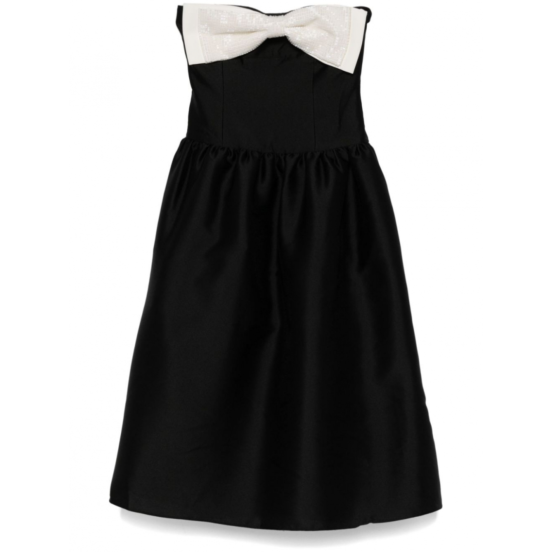 Women's 'Taffeta Contrast-Bow' Midi Dress