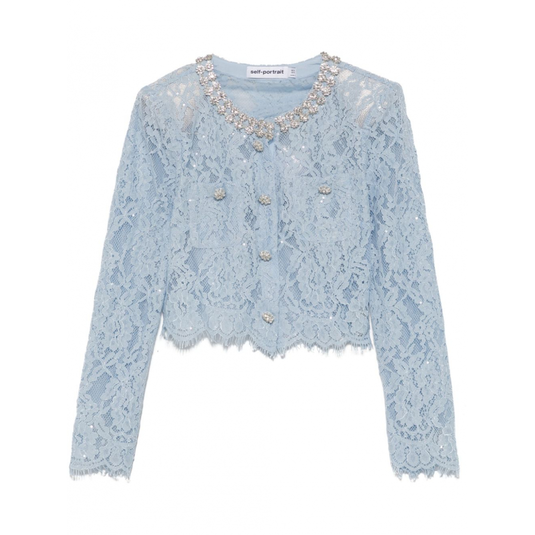 Top à manches longues 'Lace Embellished' pour Femmes