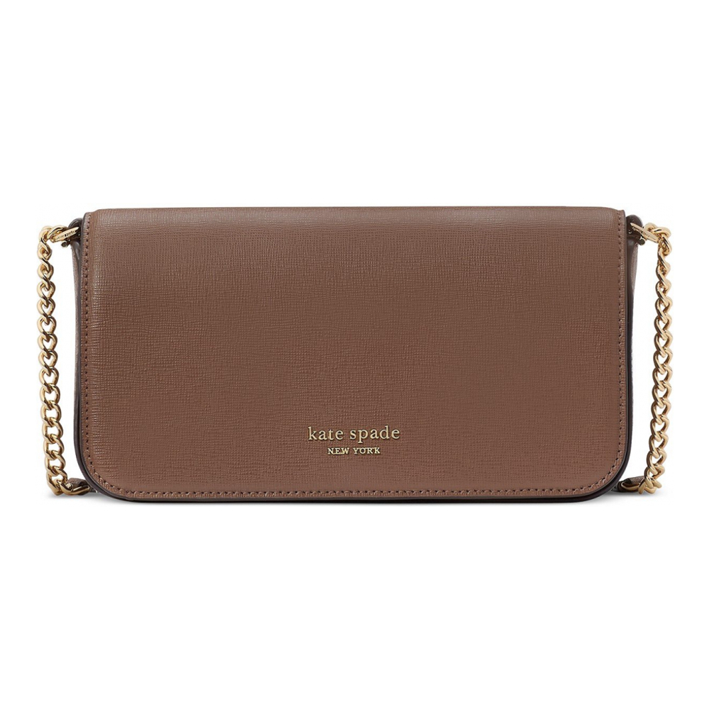 Women's 'Devin Saffiano Leather Flap' Chain Wallet