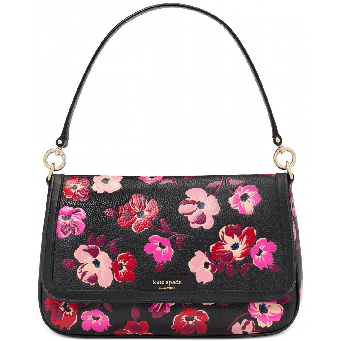 Sac à bandoulière 'Hudson Fall Poppies Leather Flap' pour Femmes