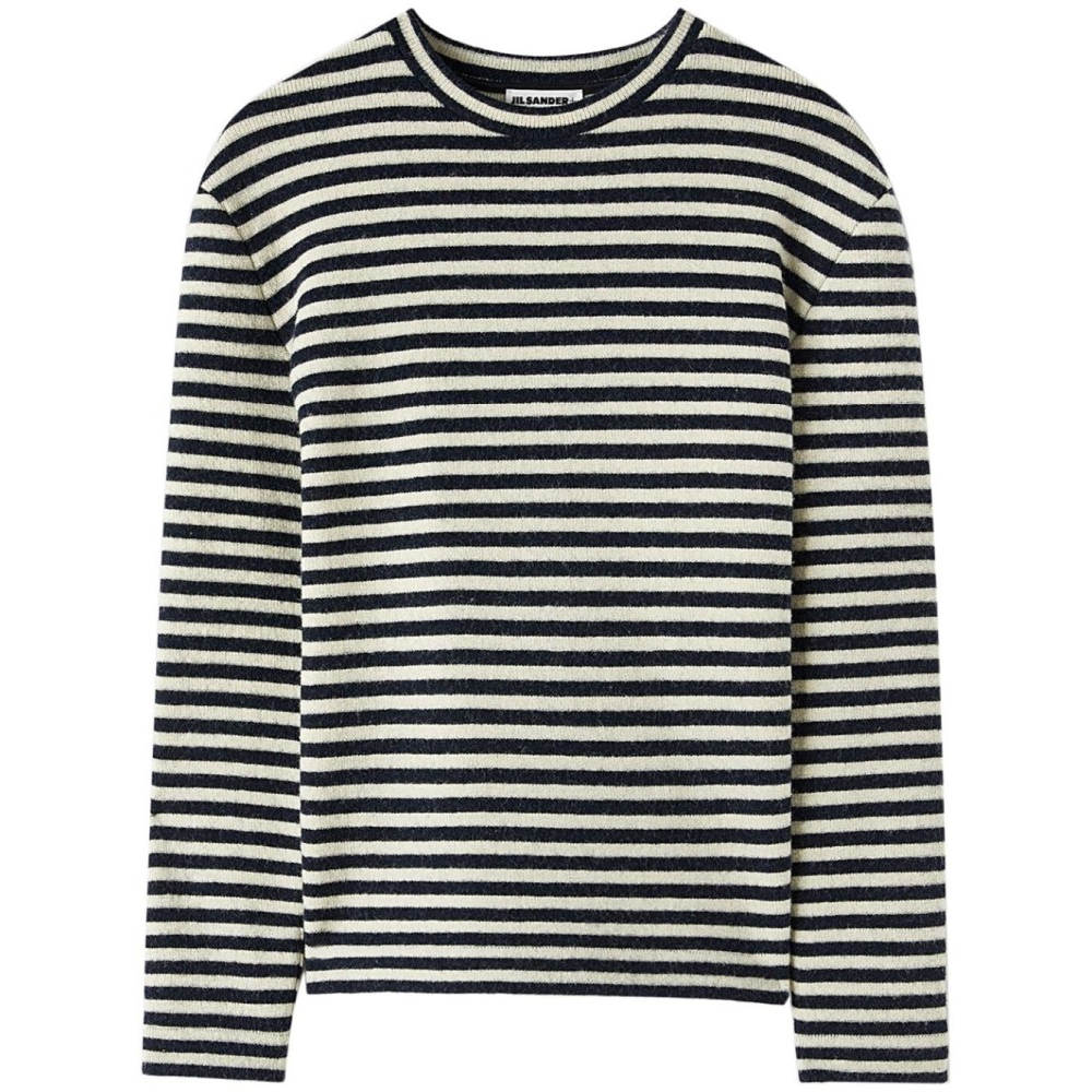 'Logo-Patch Striped' Langärmeliges T-Shirt für Damen