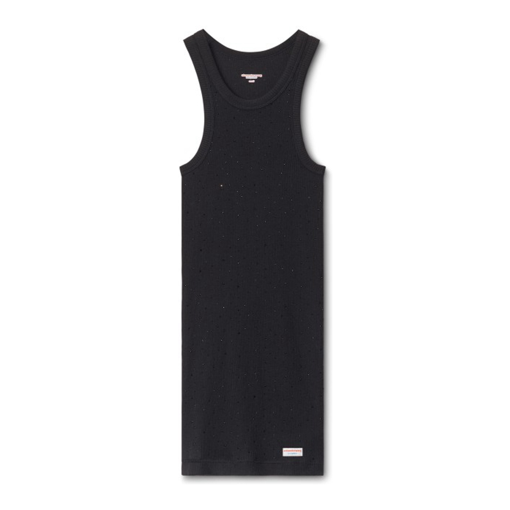 Women's 'Crystal Hotfix Racer Tank Loungewear' Mini Dress