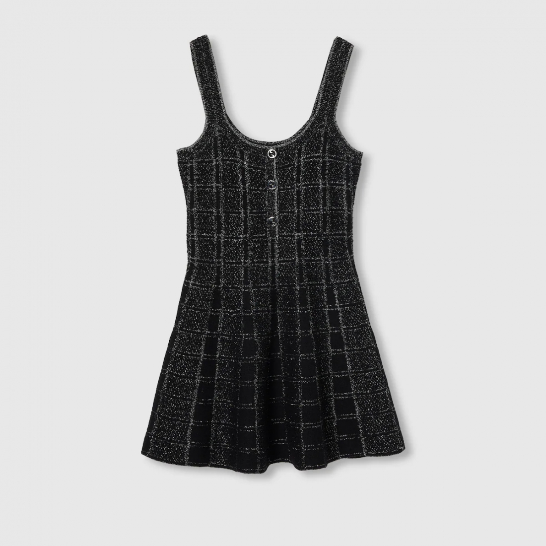 'Check Jacquard' Ärmelloses Kleid für Damen