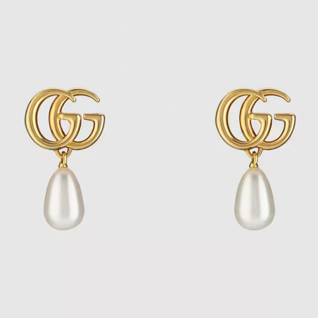 'Gg Marmont Pearl Drop' Ohrringe für Damen