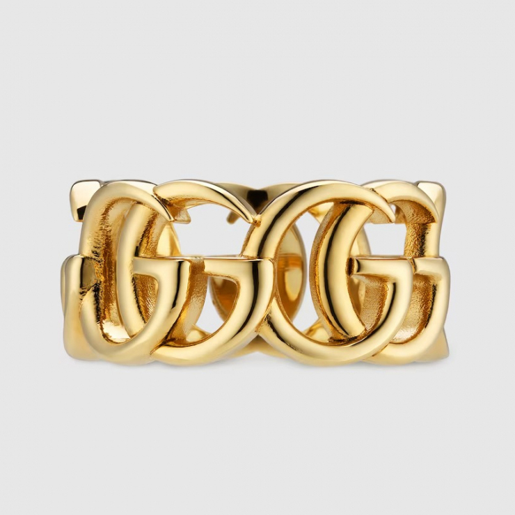 'Gg Marmont Interlinking Wide' Ring für Damen