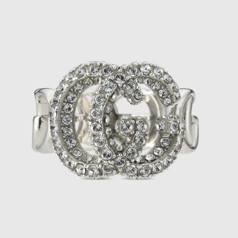 'Gg Marmont Crystal' Ring für Damen