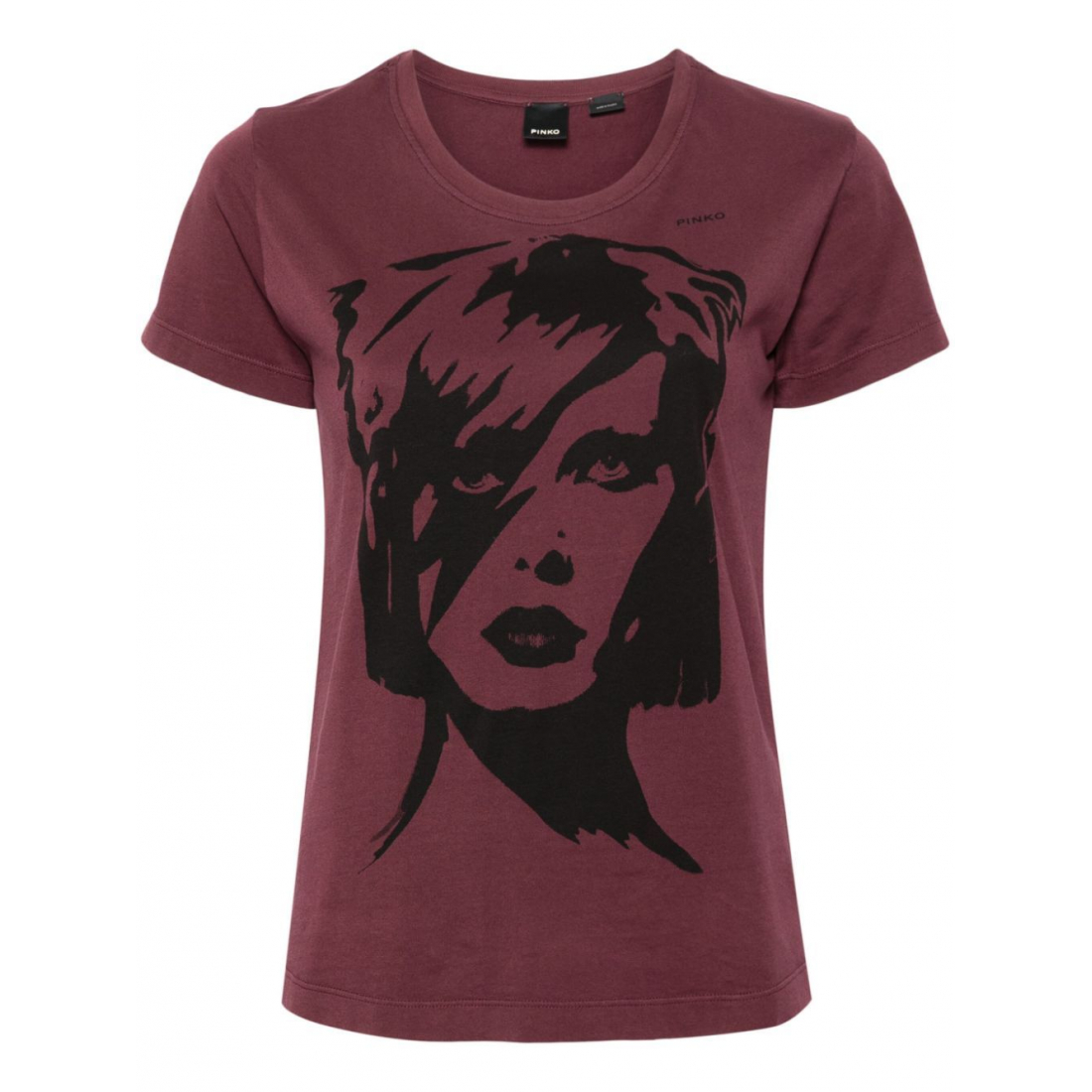 'Bowie-Print' T-Shirt für Damen