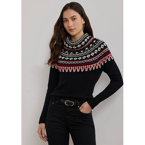 Women's 'Fair Isle Cotton' Turtleneck Sweater