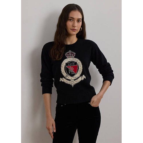 Pull 'Intarsia Knit Crest' pour Femmes