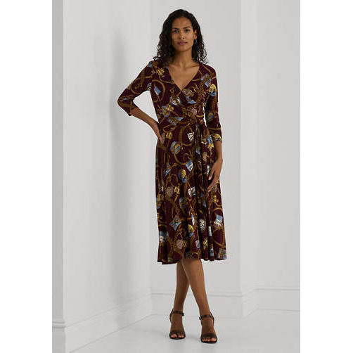 Robe 'Belting Print Surplice Jersey' pour Femmes