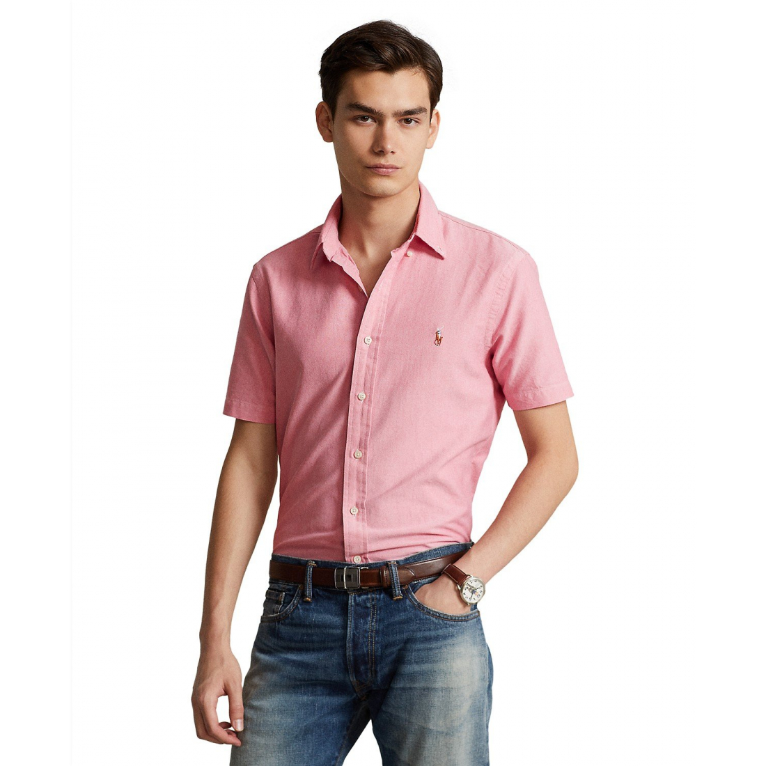 'Classic-Fit Short-Sleeve Oxford' Hemd für Herren