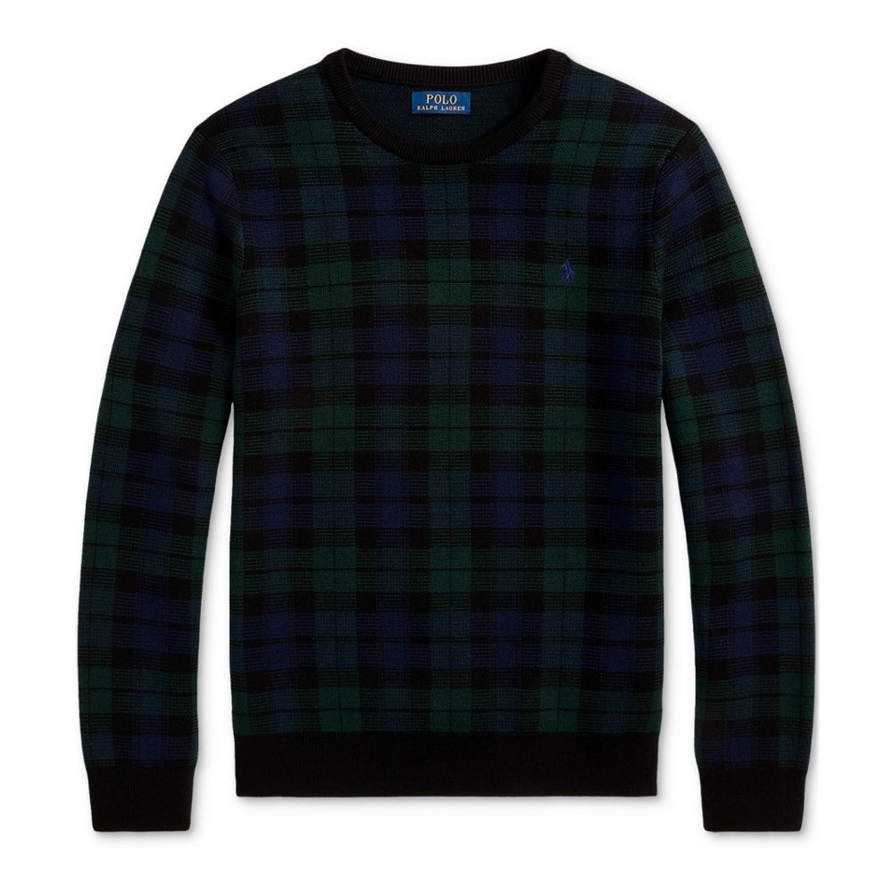 'Plaid Washable Wool' Pullover für Herren