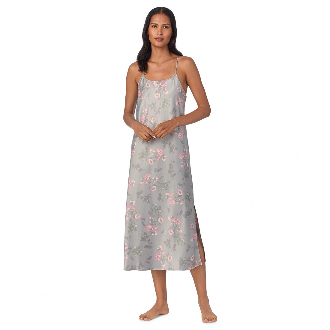 Robe de chambre 'Floral Satin' pour Femmes