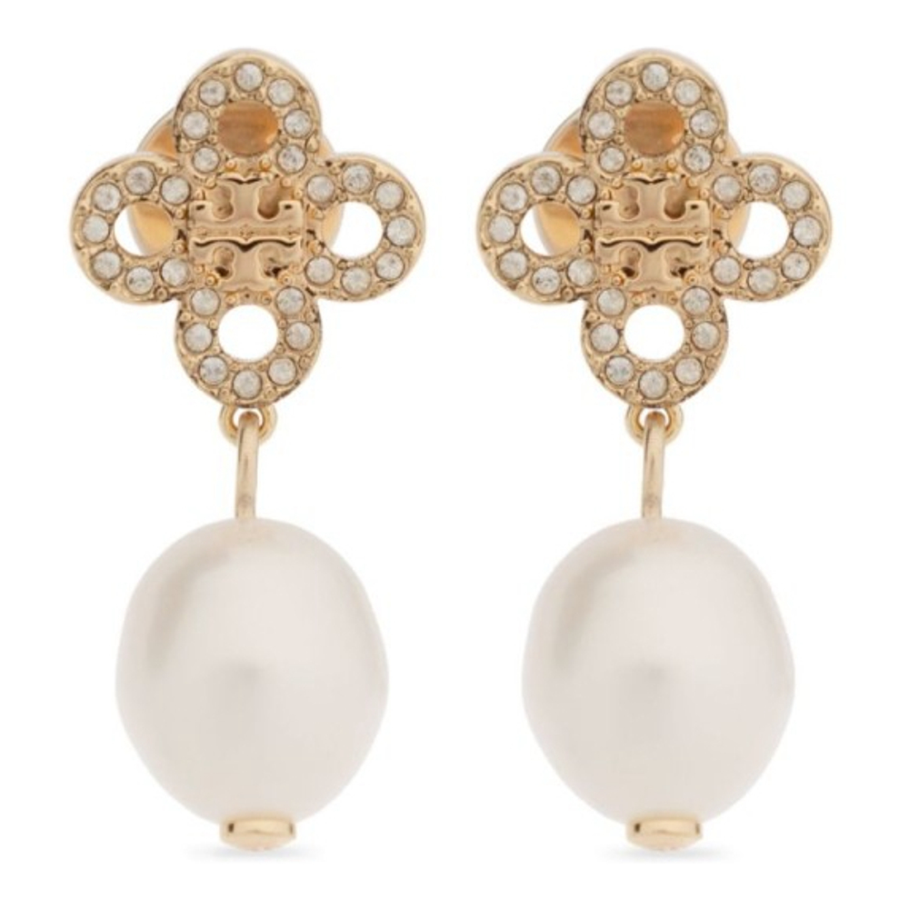 Women's 'Pearl-Embellished Drop' Earrings