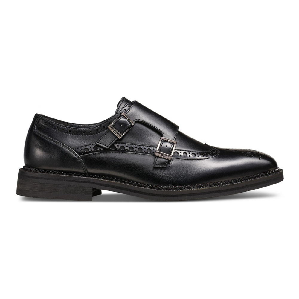 'Double Buckle Strap Wingtip Dress' Monk Schuhe für Herren