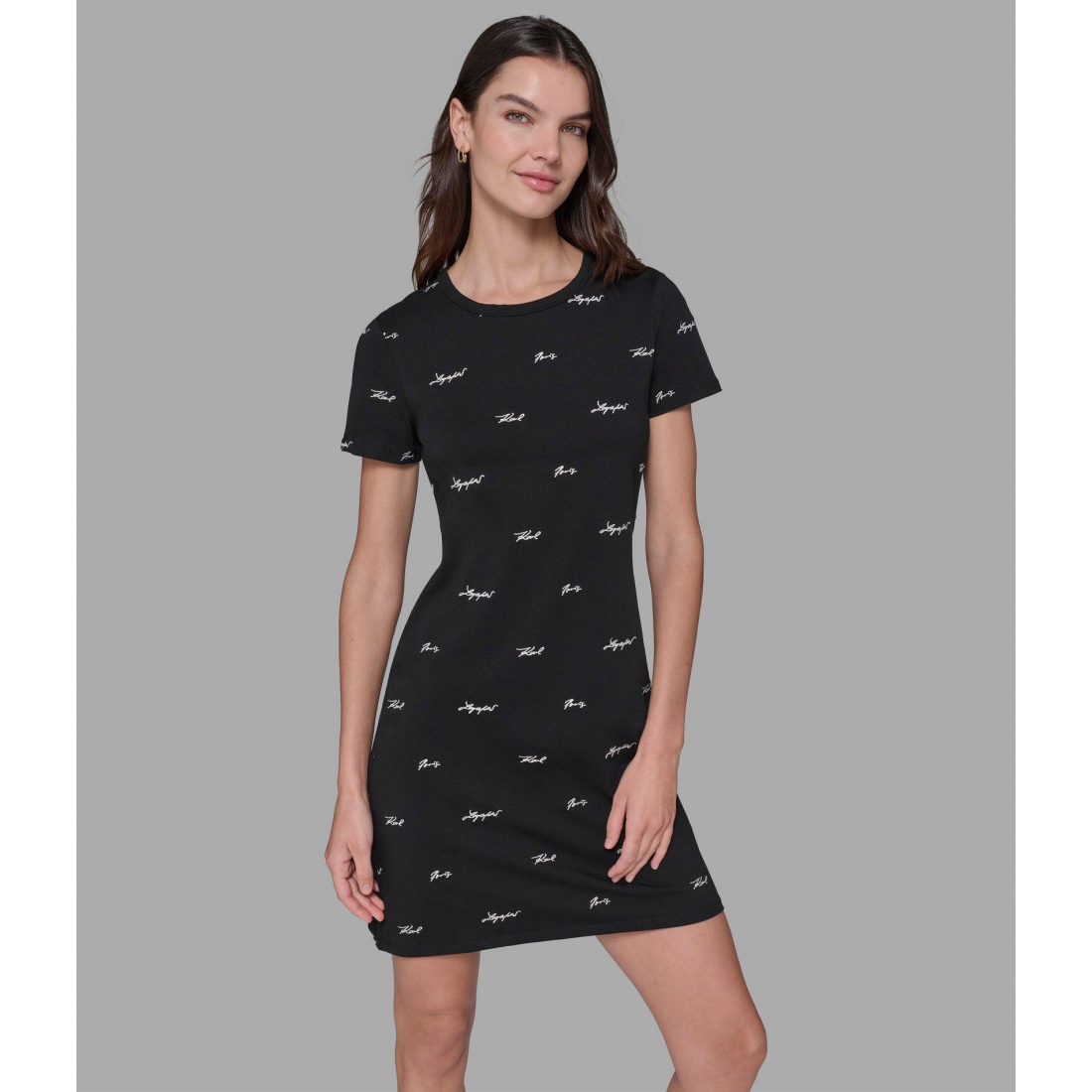 'Karl Signature' T-Shirt-Kleid für Damen