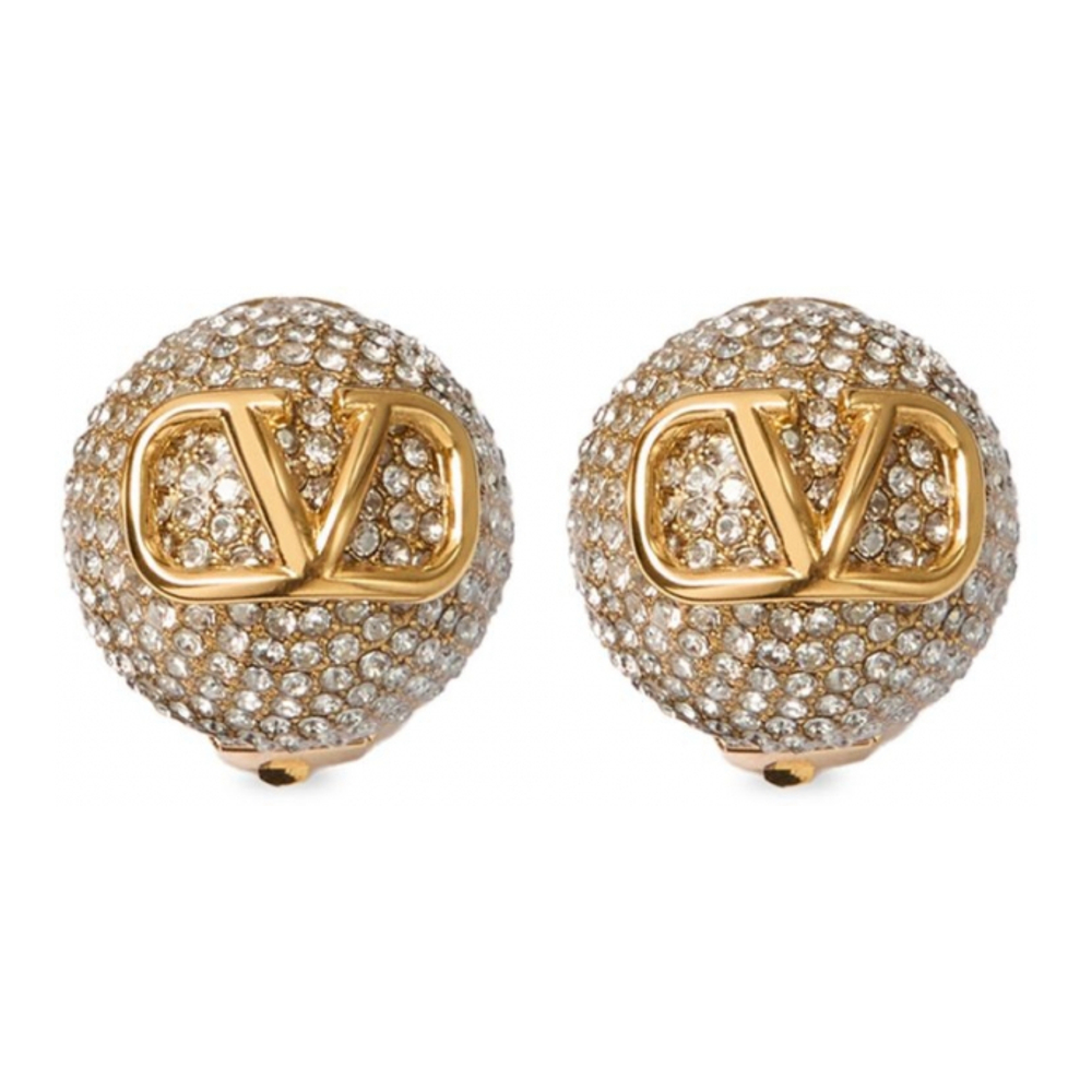 Women's '18Kt Gold Vlogo Signature Clip-On' Earrings