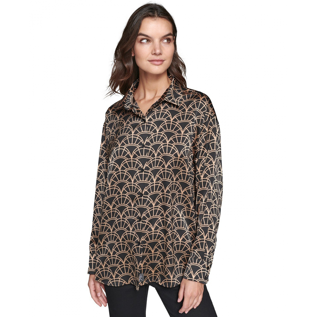 'Oversized Geo' Bluse für Damen