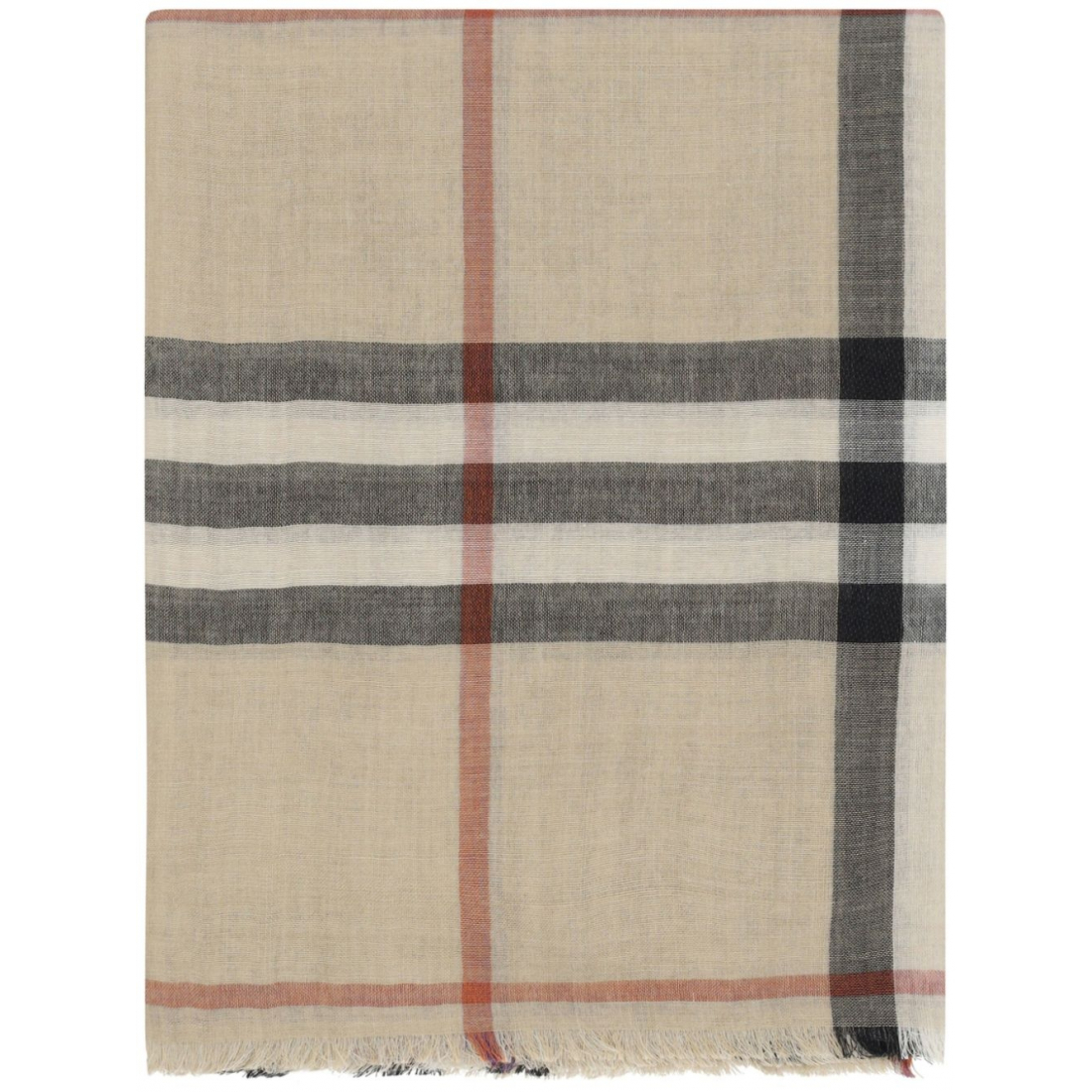 Men's 'Check-Pattern' Wool Scarf