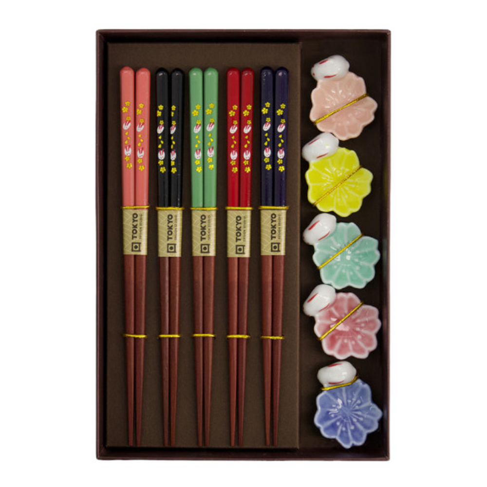 Chopstick Giftset Set/10 Rabbit Sakura