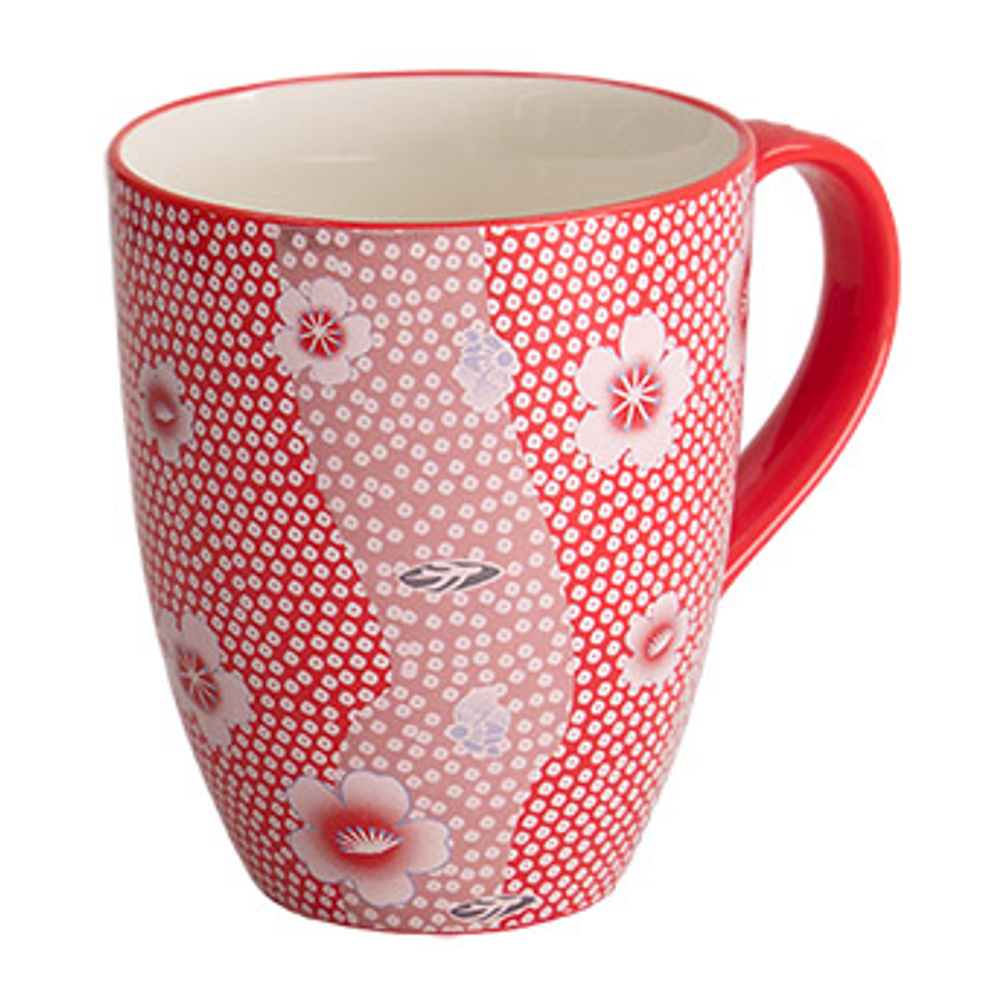 Tasse Fleur Kawaii Rouge 8,5X10,2Cm 380Ml Gb