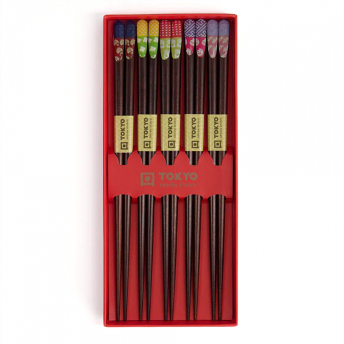 Chopstick Giftset/5 Wooden Multi Color