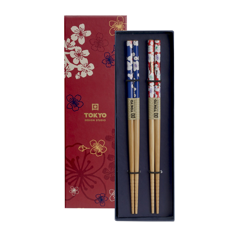 Set De Baguettes/2 Coffret Rd/Bl Fleur