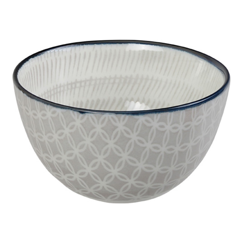 Ensemble De 4 Bols En Porcelaine Blanc/Gris