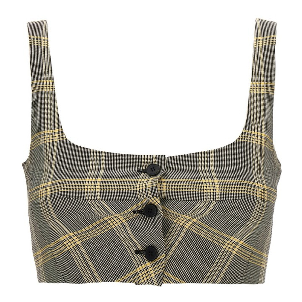 'Check' Crop Top für Damen