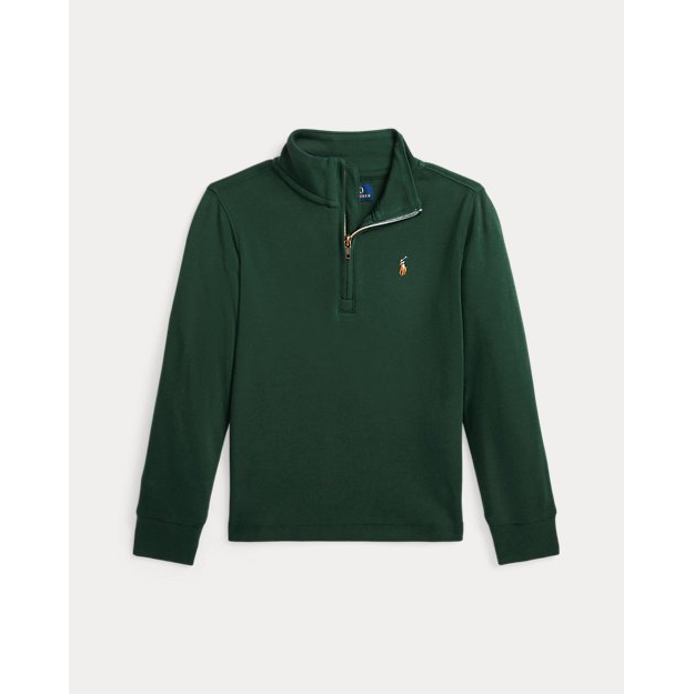 Little Boy's 'Cotton Interlock Quarter-Zip Pullover'