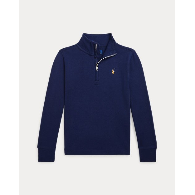 Little Boy's 'Cotton Interlock Quarter-Zip Pullover'