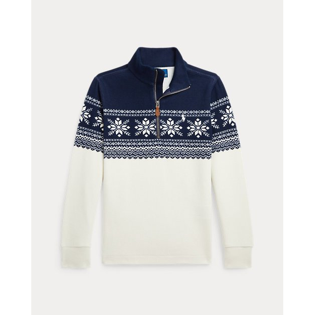 Little Boy's 'Snowflake Double-Knit Pullover'