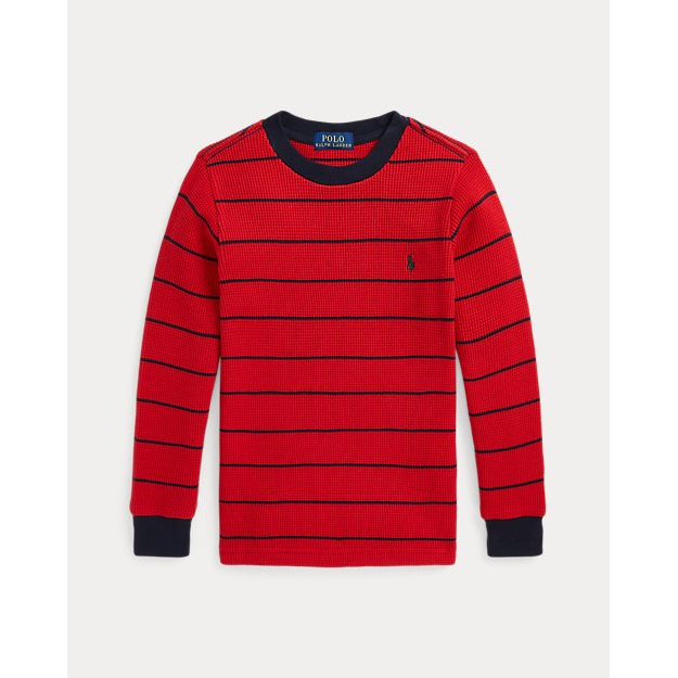 Little Boy's 'Striped Waffle Cotton Long-Sleeve Tee'