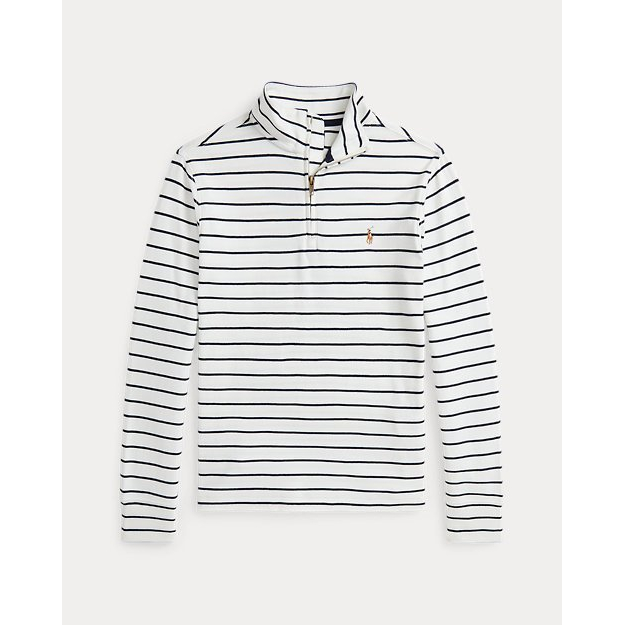 'Striped Cotton Quarter-Zip Pullover' pour Grands garçons