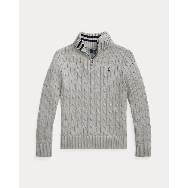 Big Boy's 'Cable-Knit Cotton Quarter-Zip Sweater'