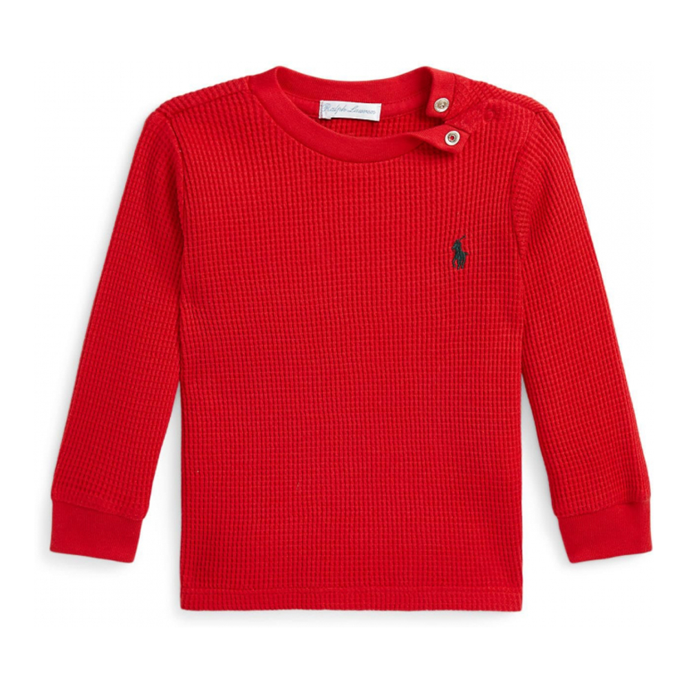 Baby Boy's 'Waffle-Knit Cotton Long Sleeve Tee'