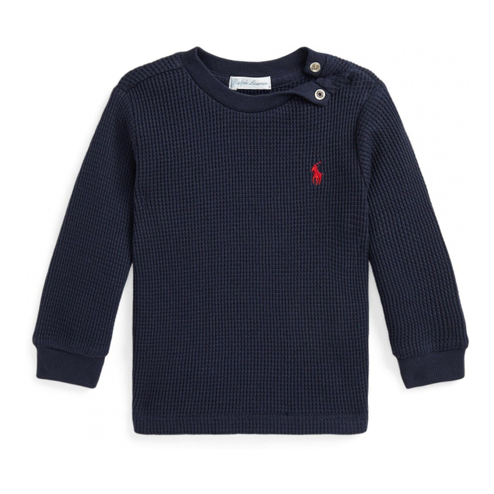 Baby Boy's 'Waffle-Knit Cotton Long Sleeve Tee'