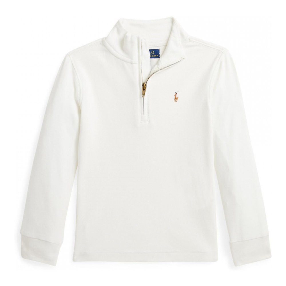 'Cotton Interlock Quarter-Zip Pullover' pour Enfant et petit garçon