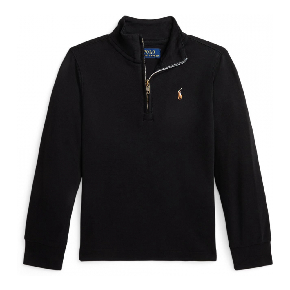 'Cotton Interlock Quarter-Zip Pullover' pour Enfant et petit garçon