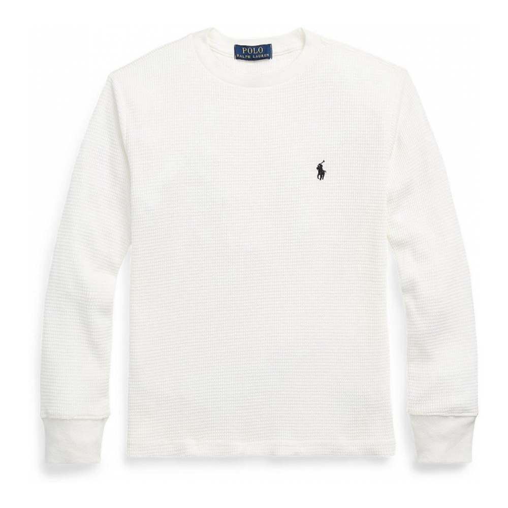 Big Boy's 'Waffle-Knit Cotton Long-Sleeve Tee'